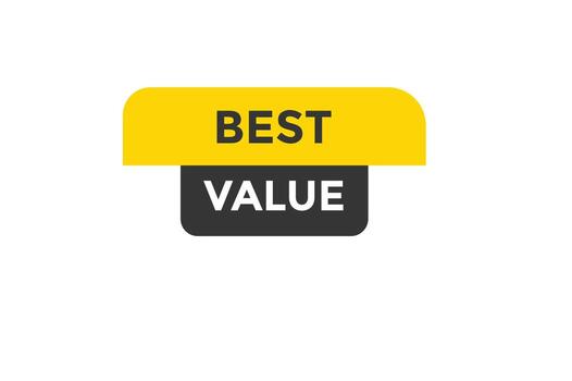 Best value button web banner templates. Vector Illustration
