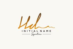 Initial HD signature logo template vector. Hand drawn Calligraphy lettering Vector illustration.