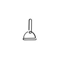 Plunger Line Style Icon Design vector