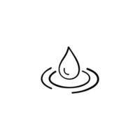 Water Drop Line Style Icon Design vector