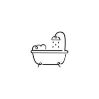 Bathup Line Style Icon Design vector