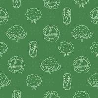 Different types of cabbage, seamless pattern vector