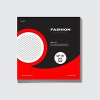 Fashon sale social media post template and social media banner ads vector