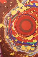 fondo abstracto con pintura marmoleada de ebru con patrones circulares