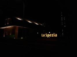 Bekasi, Indonesia July 2022 The logo of La Spezia that glows in the dark. photo