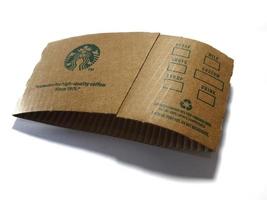 Jakarta, Indonesia in July 2022. Isolated white photo of Sleeve Starbuck Cup.