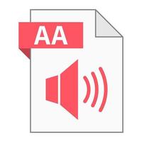 Modern flat design of AA file icon for web vector