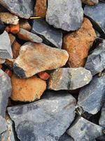 Broken rocks photographed at close range so that all the photo frames are filled with them. It is suitable for backgrounds