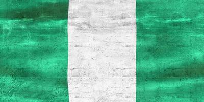 Ilustración 3d de una bandera de nigeria - bandera de tela ondeante realista foto