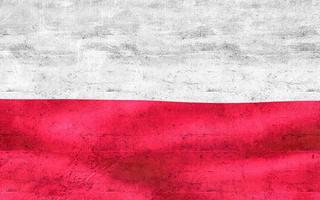 3D-Illustration of a Poland flag - realistic waving fabric flag photo