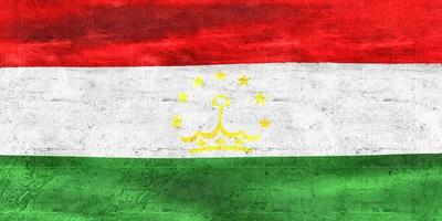 3D-Illustration of a Tajikistan flag - realistic waving fabric flag photo