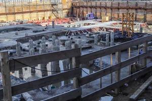 Construction site during progress found in german towns photo