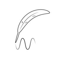 feather pen Vector