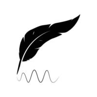 Feather pen  logo vector