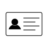 identity card icon vector