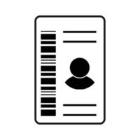 icono de tarjeta de identidad vector