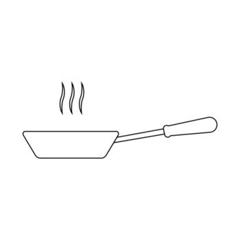 frying pan logo vector
