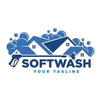 gráfico vectorial de lavado a presión, plantilla de diseño de logotipo de spray de lavado suave. vector