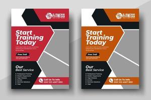 Fitness gym flyer template,Fitness workout flyer template,Flyer Design,Fitness Center Flyer and Poster Cover Template vector