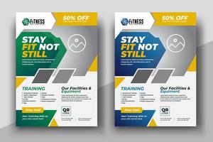 Fitness gym flyer template,Fitness workout flyer template,Flyer Design,Fitness Center Flyer and Poster Cover Template vector