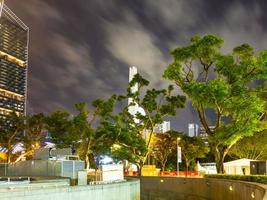 Night scene from Singapore Marina Bay district in September photo