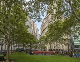 vista desde manhattan park hasta wall street en nueva york foto