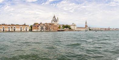 Panoramic view on Venice from lagoon during daytime photo