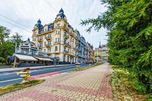 View on the old city of the Czech spa town Marienbad in summer photo