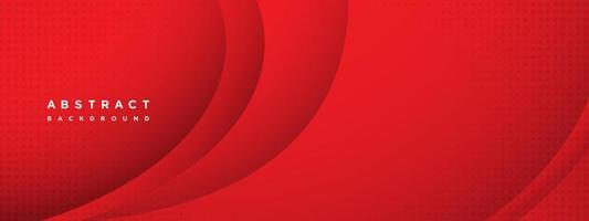 Red abstract background with curved shape design vector