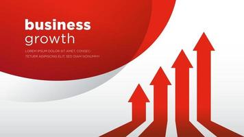 Red arrows of business sale growth vector