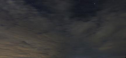 Dramatic colorful sky with afterglow and illuminated clouds photo