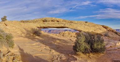 View on Mesa Arch in Canyonlands National Park in Utah in winter photo