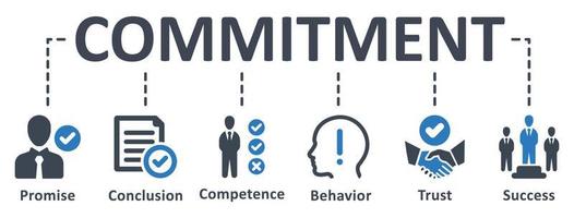 Commitment icon - vector illustration . commitment, promise, conclusion, competence, behaviour, trust, success, goal, business, infographic, template, concept, banner, pictogram, icon set, icons .