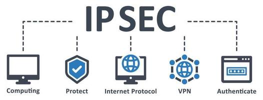 IPsec icon - vector illustration . ipsec, computing, protect, internet protocol, vpn, authenticate, internet, protection, network, security, infographic, template, concept, banner, icon set, icons .