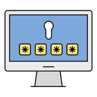 desktop password icon, suitable for a wide range of digital creative projects. vector