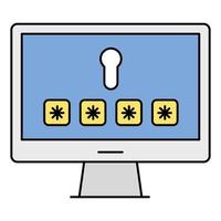 desktop password icon, suitable for a wide range of digital creative projects. vector