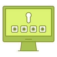desktop password icon, suitable for a wide range of digital creative projects. vector