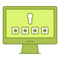 desktop password icon, suitable for a wide range of digital creative projects. vector