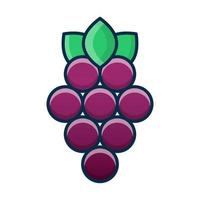 icono de uvas, adecuado para una amplia gama de proyectos creativos digitales. vector