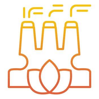 Green factory icon, suitable for a wide range of digital creative projects. vector