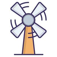 Windmill icon, suitable for a wide range of digital creative projects. vector