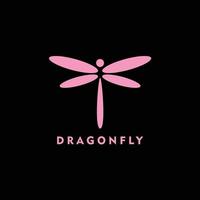 dragonfly simple minimalism logo vector