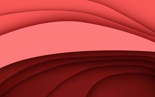 Multi layers red texture 3D papercut layers in gradient vector banner. Abstract paper cut art background design for website template. Topography map concept or smooth origami paper cut