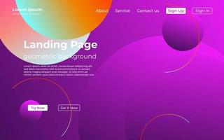 abstract creative purple colorful geometric landing page background. trendy gradient shapes composition. Eps10 vector. vector