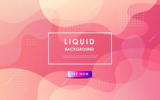 abstract pink soft gradient wavy light liquid color with geometric shape background. eps10 vector