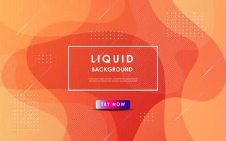 abstract orange soft gradient wavy light liquid color with geometric shape background. eps10 vector