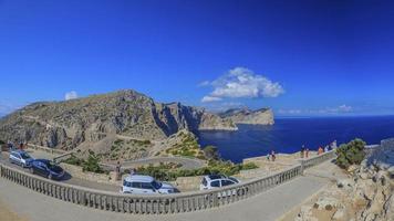 Panoramic view from Cape Formentor in Mallorca from the direction of the lighthouse photo