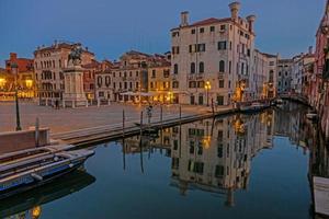 City scene of Venice during Covid-19 lockdown without visitors at daytime in 2020 photo