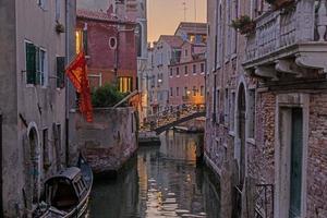 City scene of Venice during Covid-19 lockdown without visitors at daytime in 2020 photo