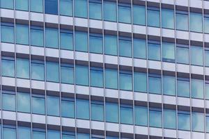 View on facades of skyscraper buildings photo